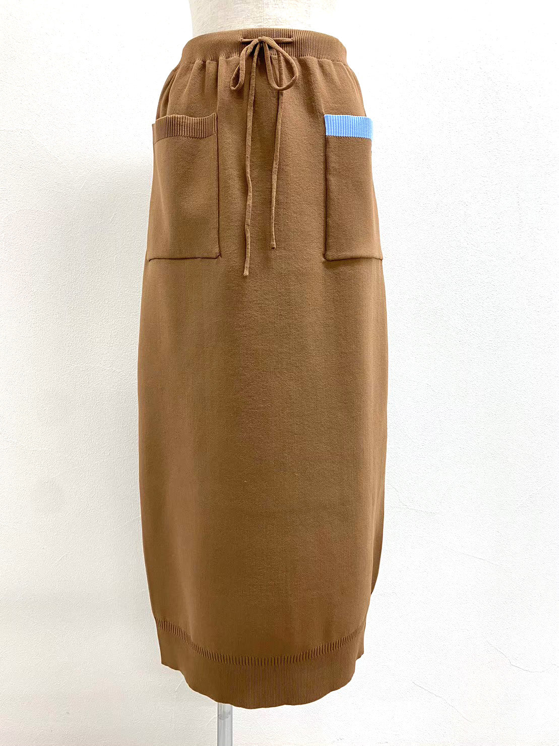 line pocket knit tight skirt