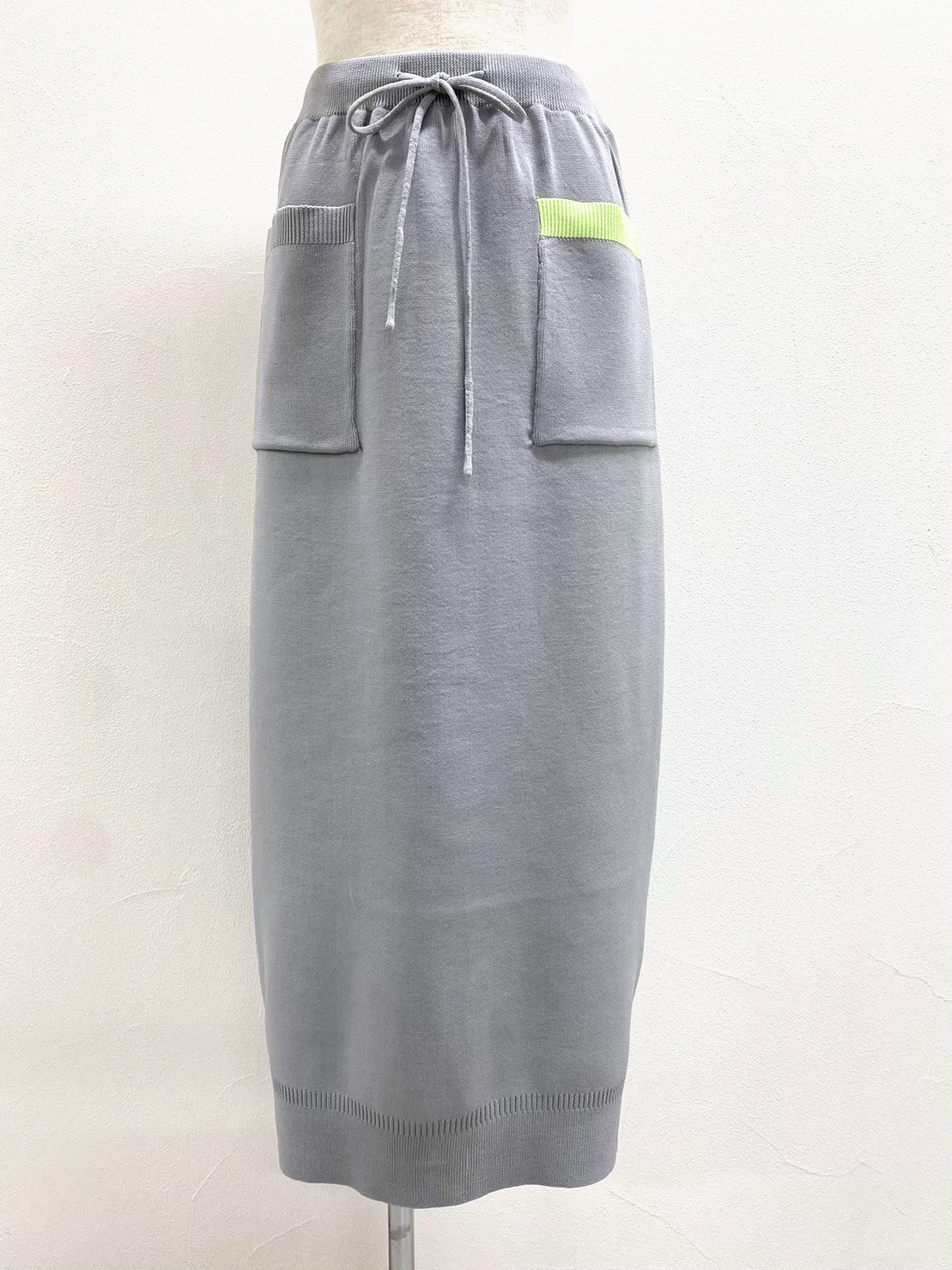 line pocket knit tight skirt