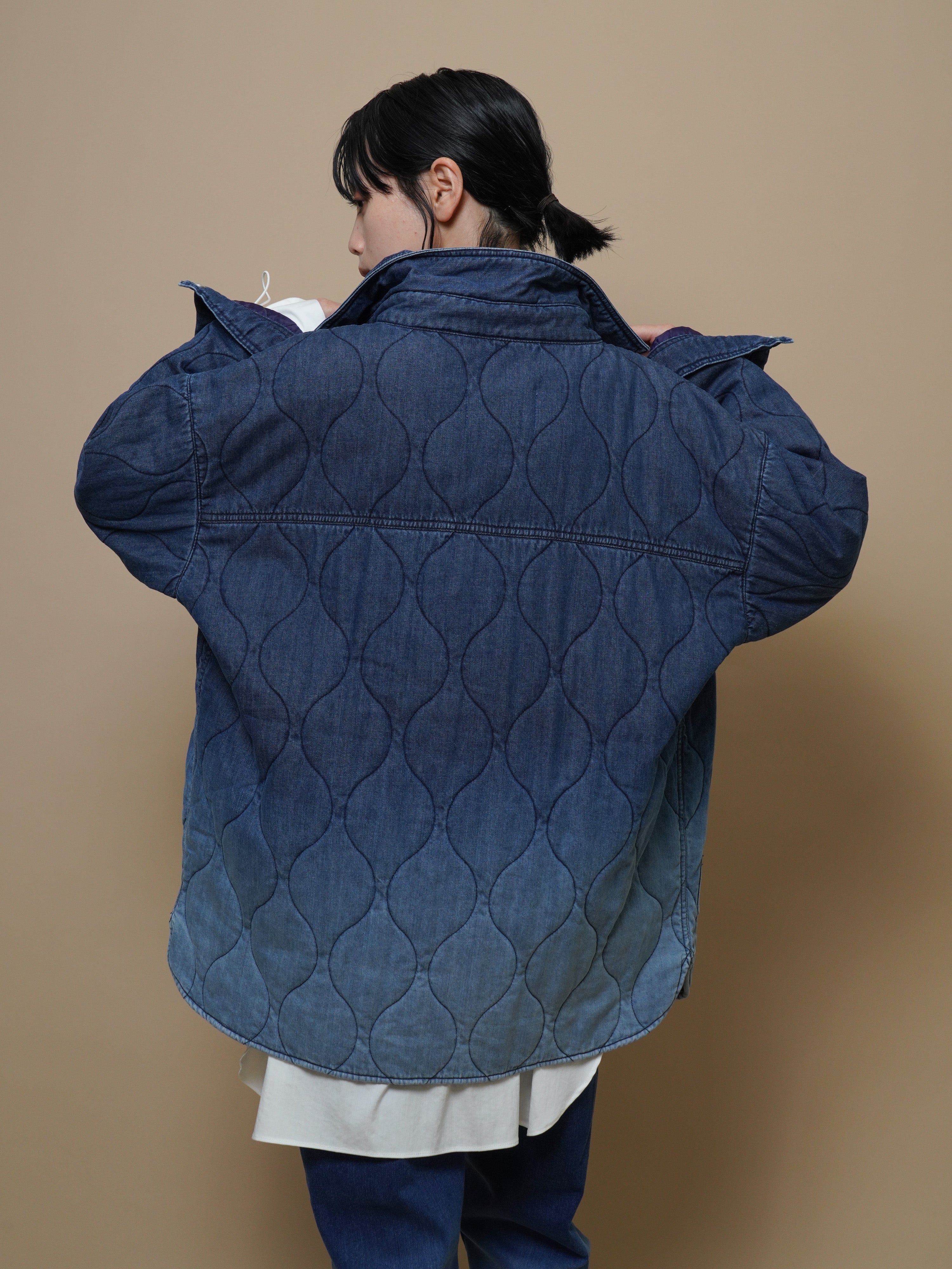 gradation over denim blouson – CYAN tokyo