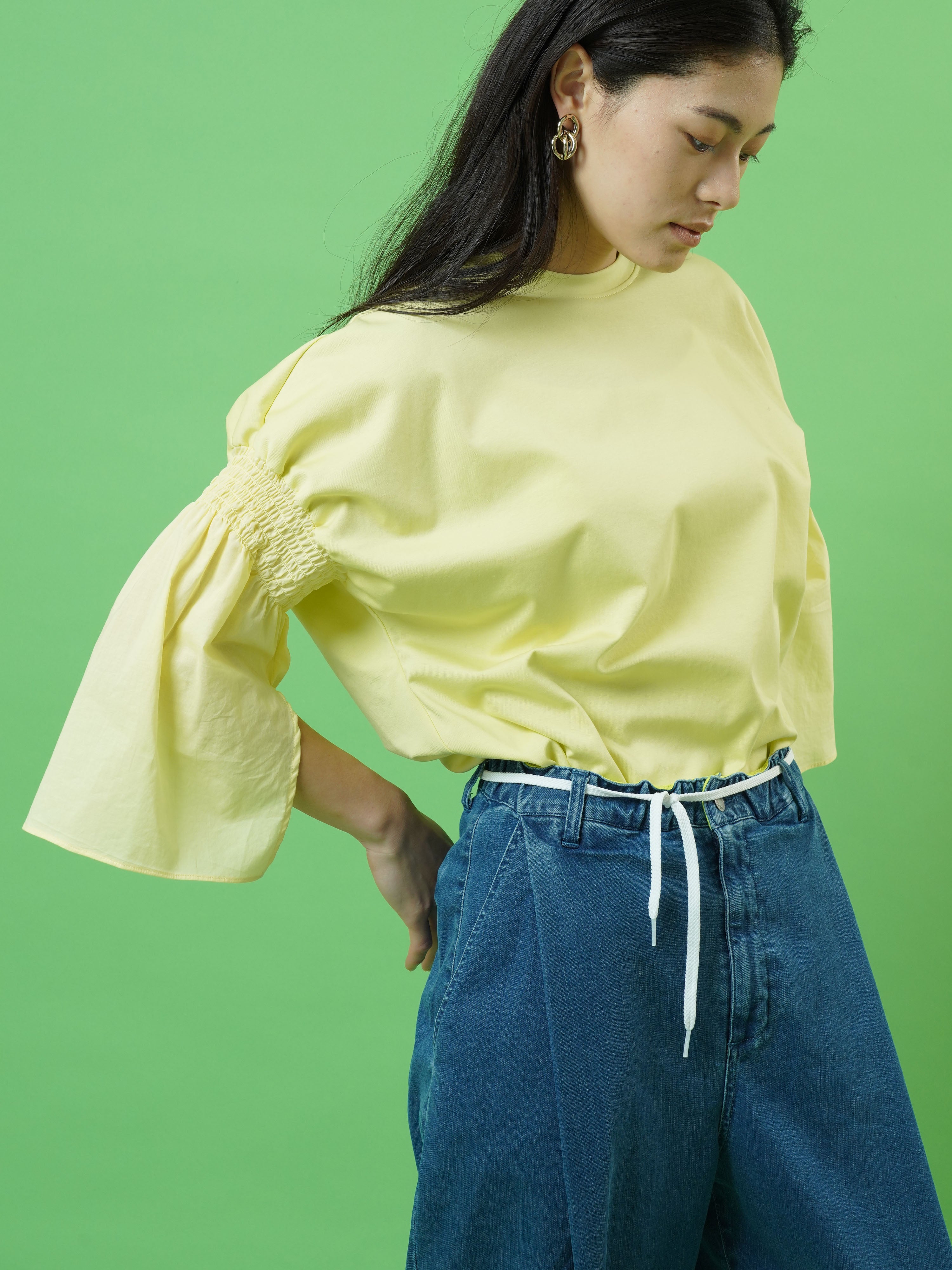 flare sleeve cut blouse