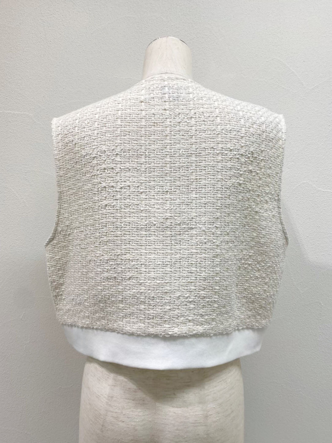 mixed yarn short vest